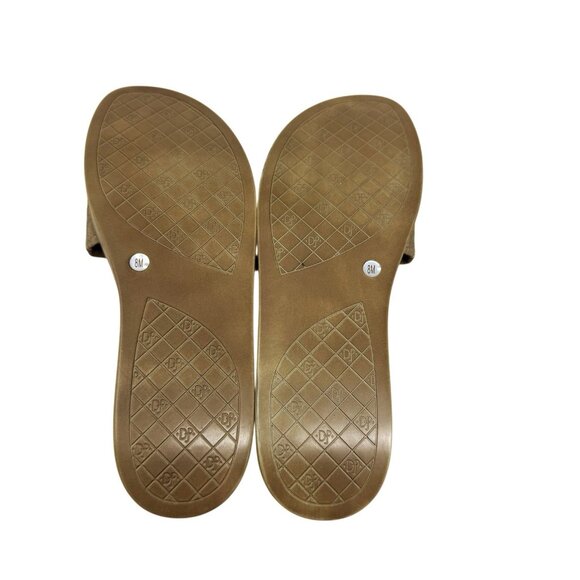 Donald Pliner Womens Fiji Platform Slide Sandals Brown Metallic gold size 8 - Picture 9 of 13